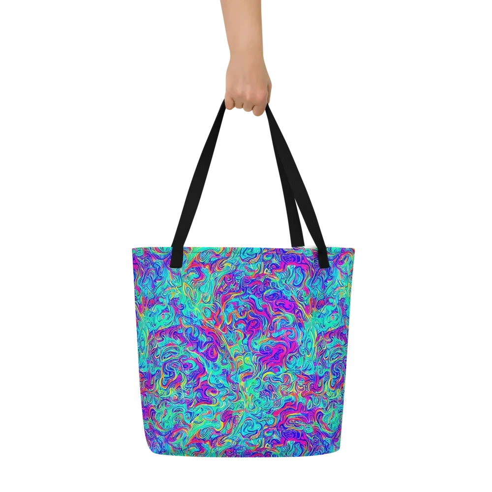 Liquid Pulse on Large Tote Bag W/ Pocket — Front