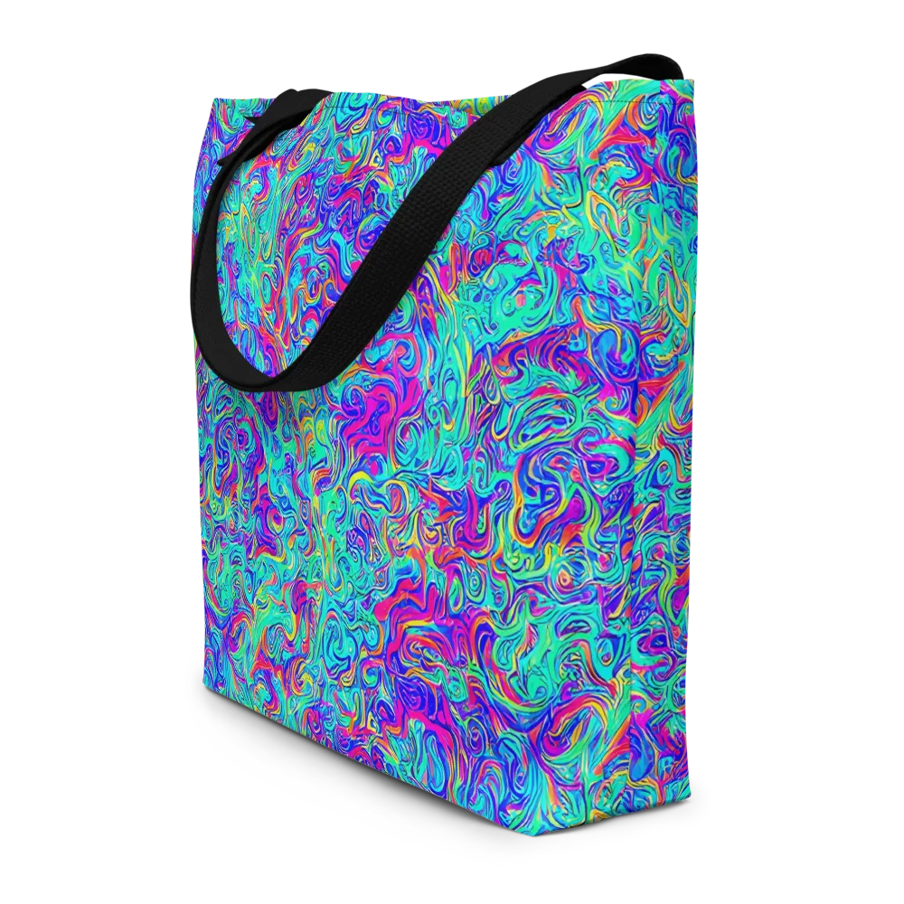 Liquid Pulse on Large Tote Bag W/ Pocket — Front