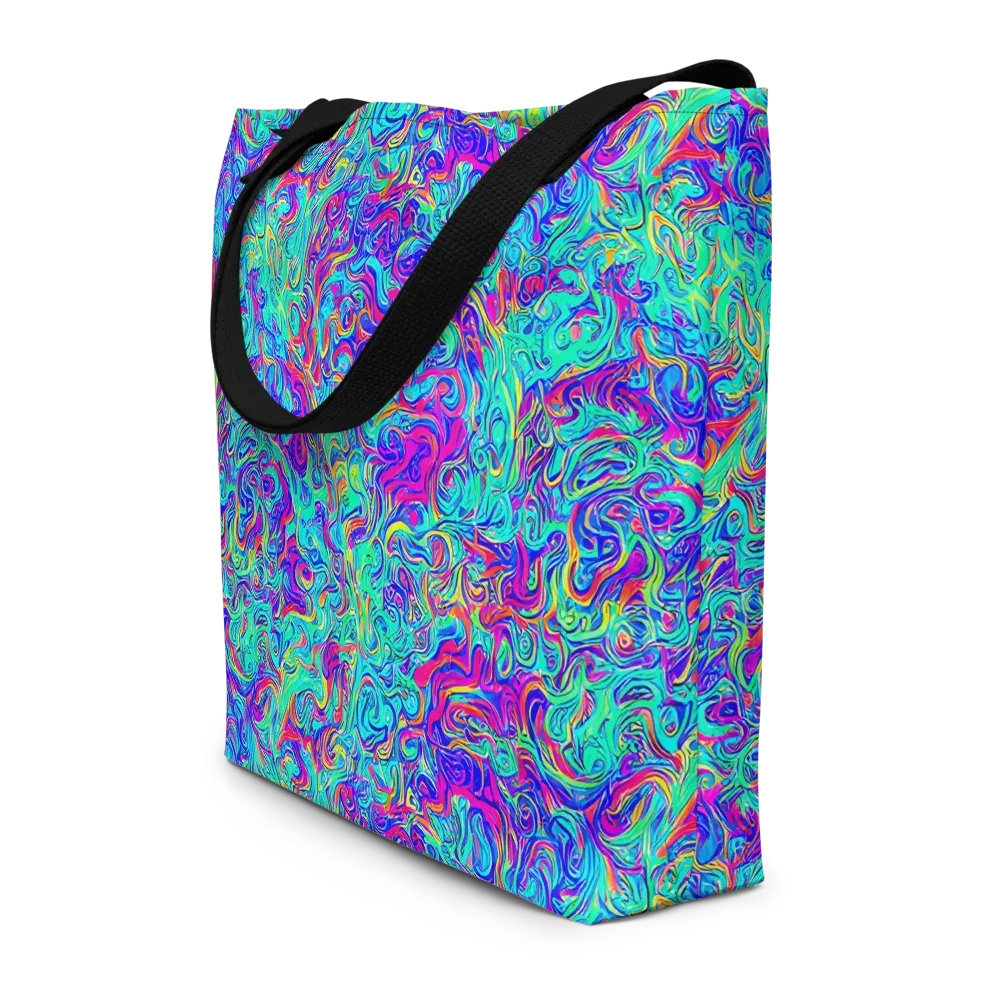 Liquid Pulse on Large Tote Bag W/ Pocket — Front