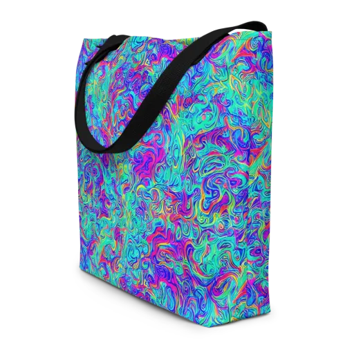 Liquid Pulse on a Large Tote Bag W/ Pocket