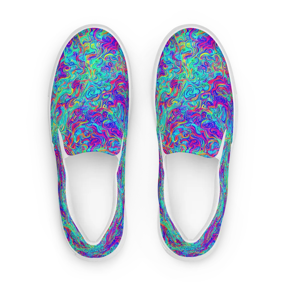 Liquid Pulse on Women's Slip-On Canvas Shoes — Front