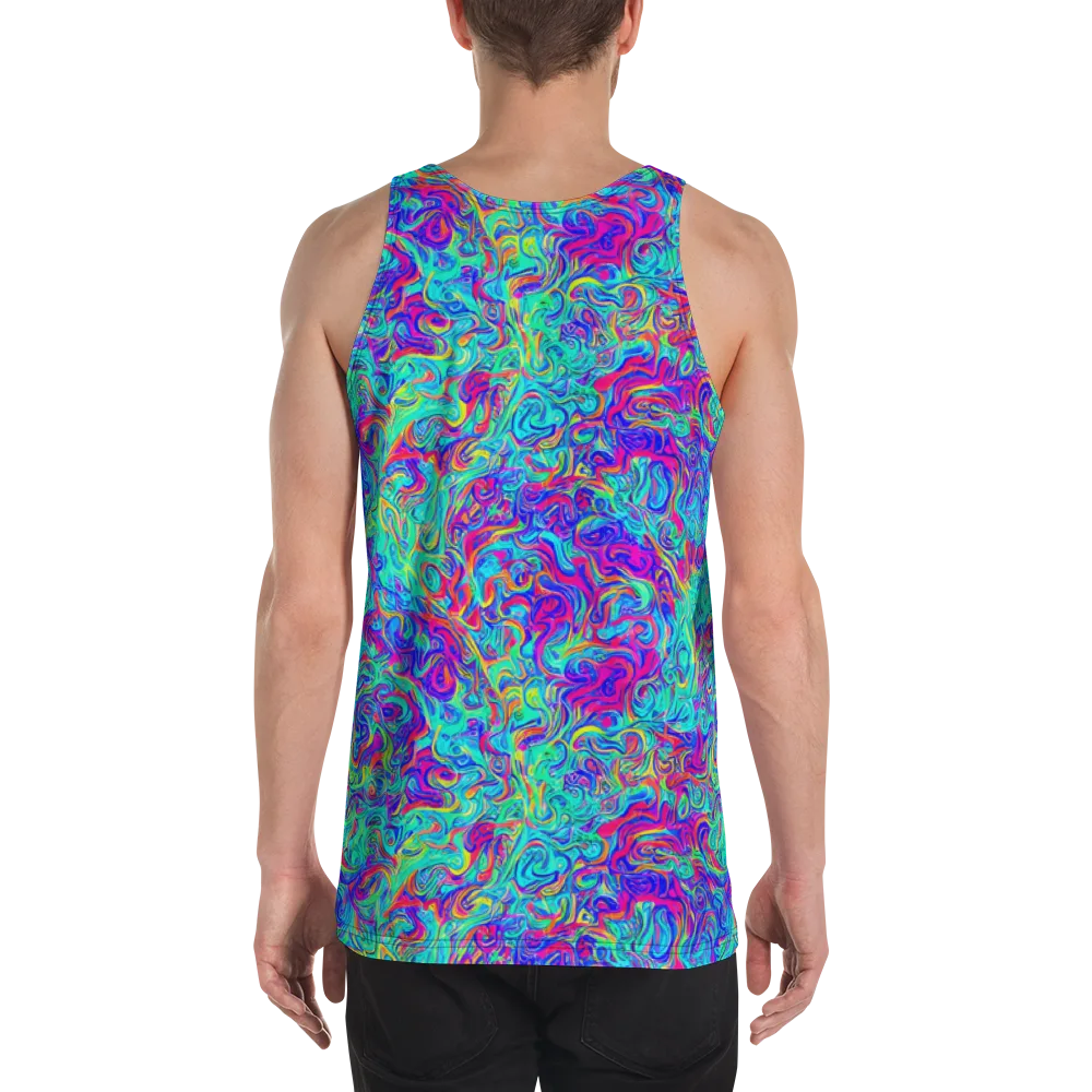 Liquid Pulse on Men's Tank Top — Back