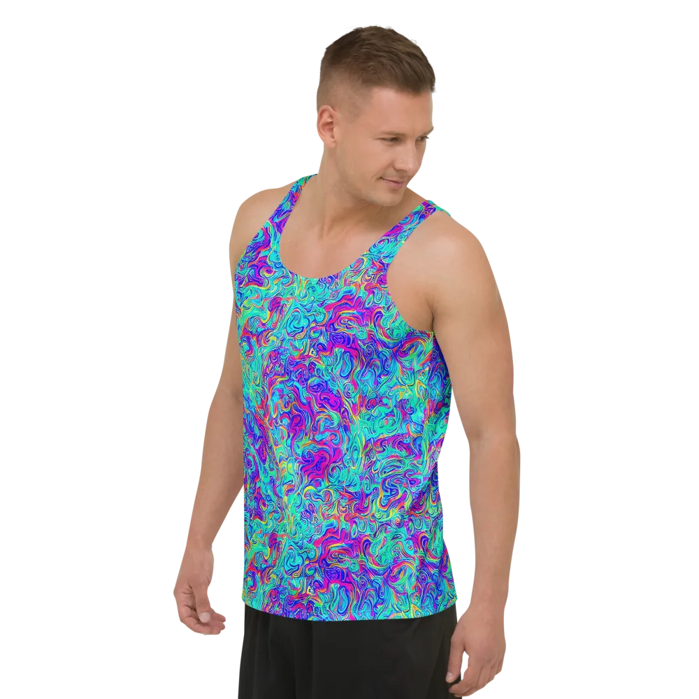 Liquid Pulse on Men's Tank Top — Left Front