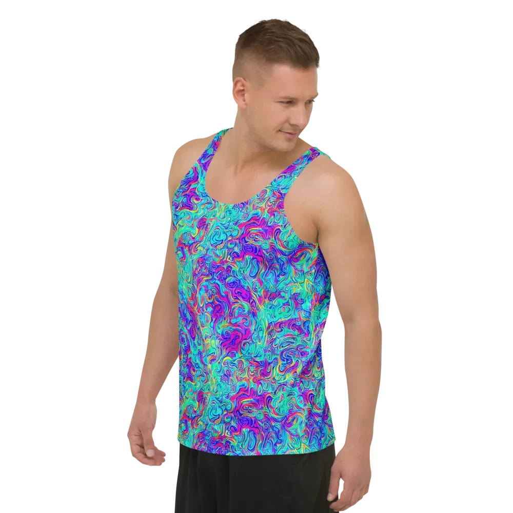 Liquid Pulse on Men's Tank Top — Left Front