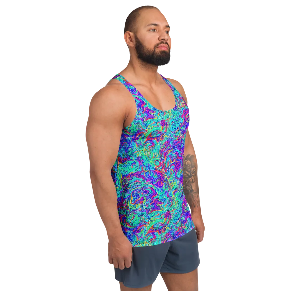 Liquid Pulse on Men's Tank Top — Right Front