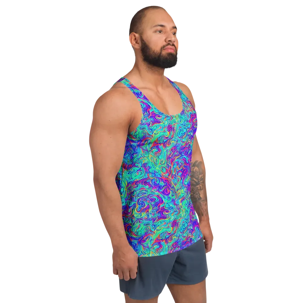 Liquid Pulse on Men's Tank Top — Right Front