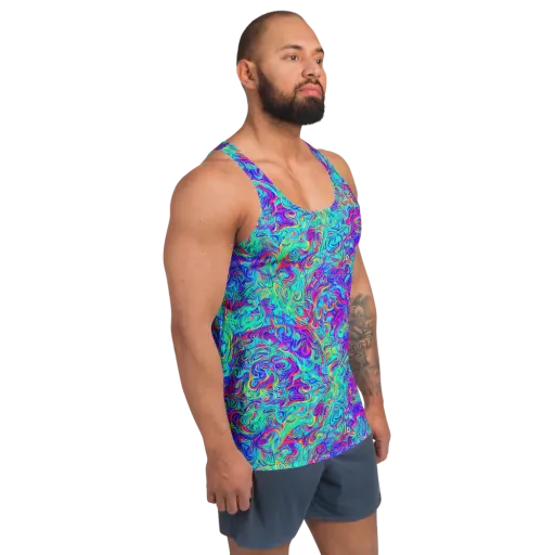 Liquid Pulse on a Men's Tank Top