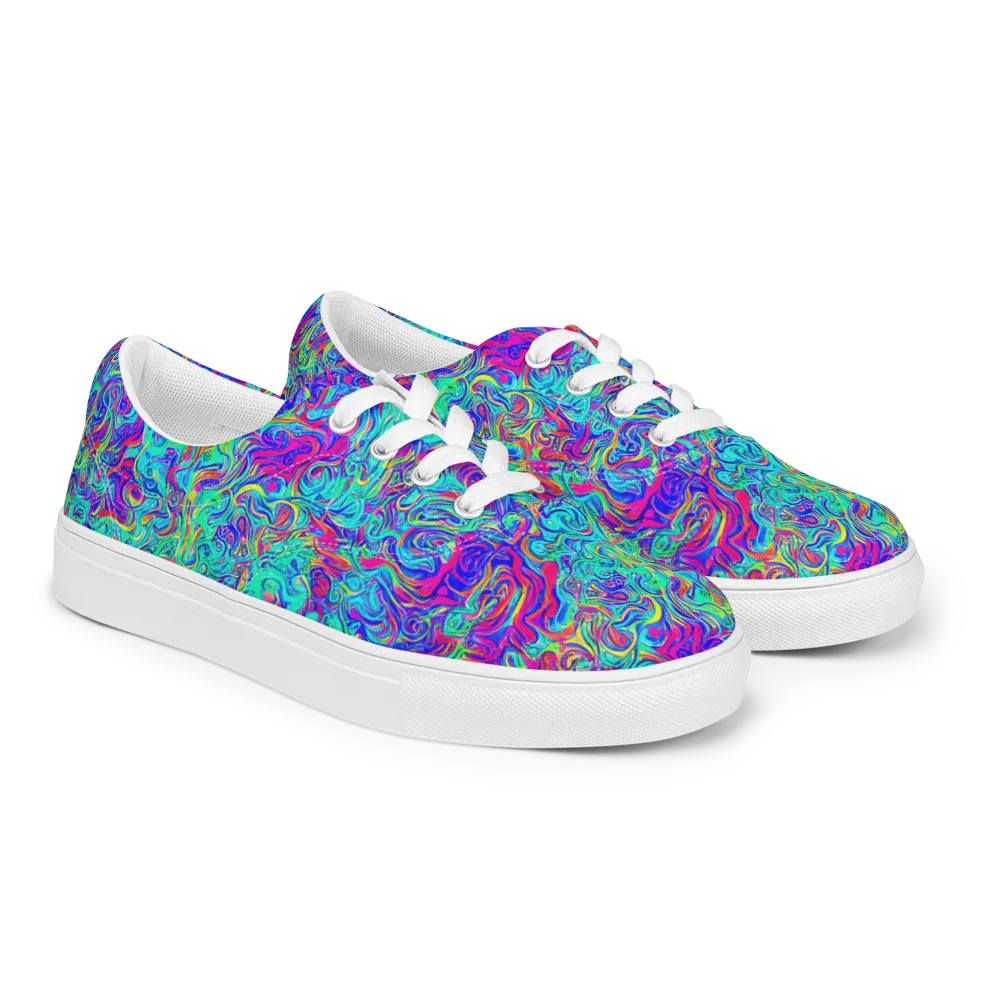 Liquid Pulse on Men's Lace-Up Canvas Shoes — Right Front