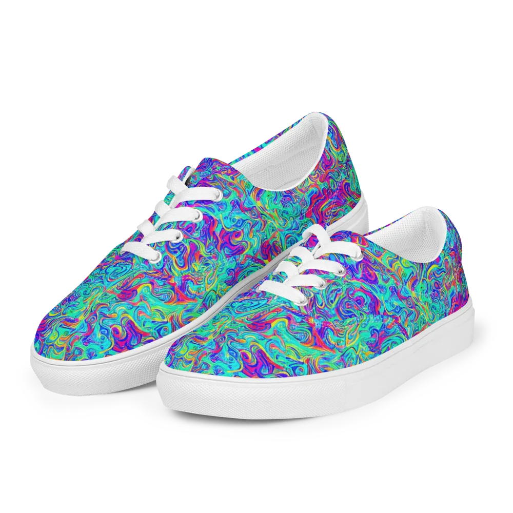 Liquid Pulse on Men's Lace-Up Canvas Shoes — Left Front