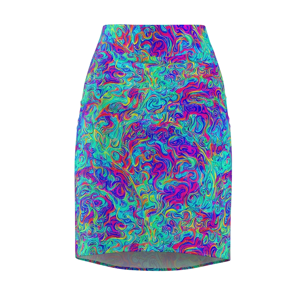 Liquid Pulse on Pencil Skirt — Front