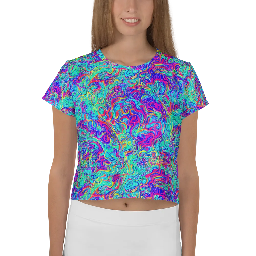 Liquid Pulse on Crop Tee — Front