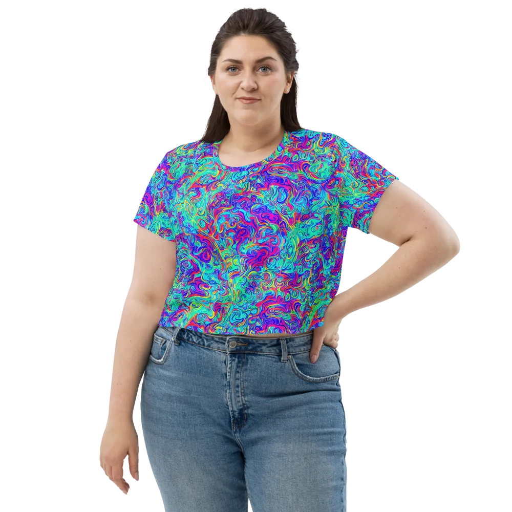 Liquid Pulse on Crop Tee — Front