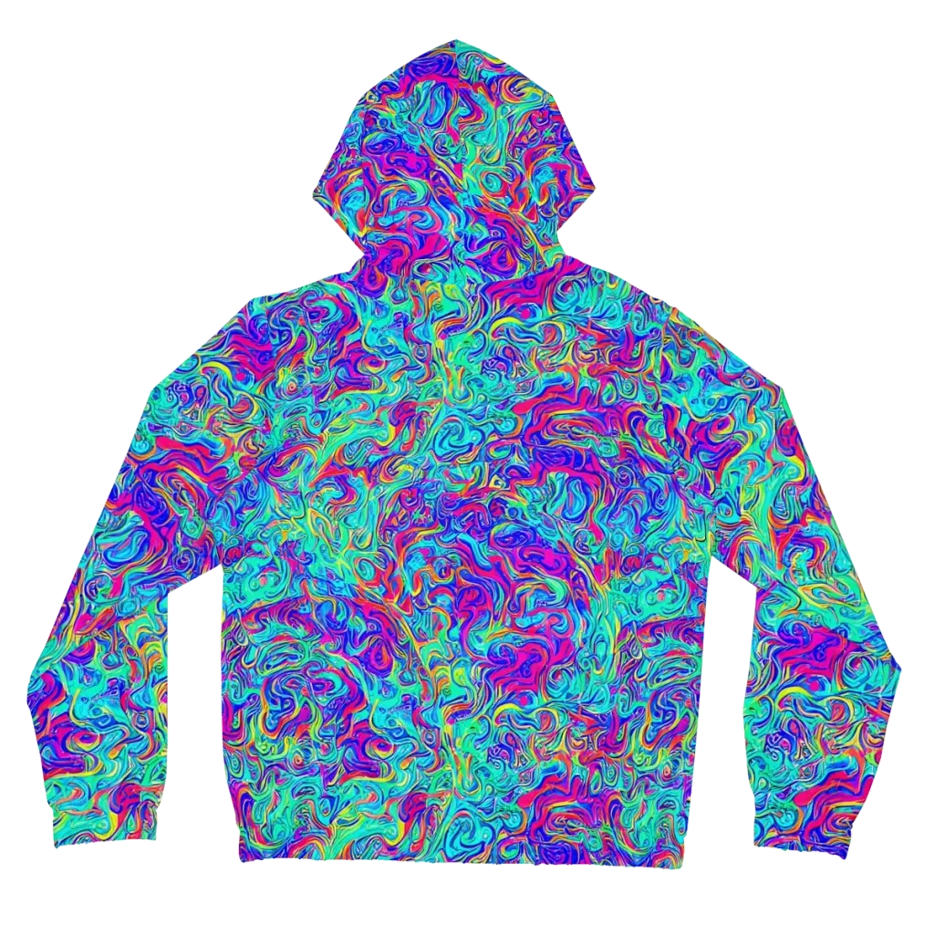 Liquid Pulse on Women's Full-Zip Hoodie — Back