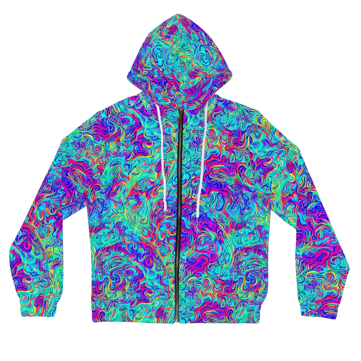 Liquid Pulse on Women's Full-Zip Hoodie — Front