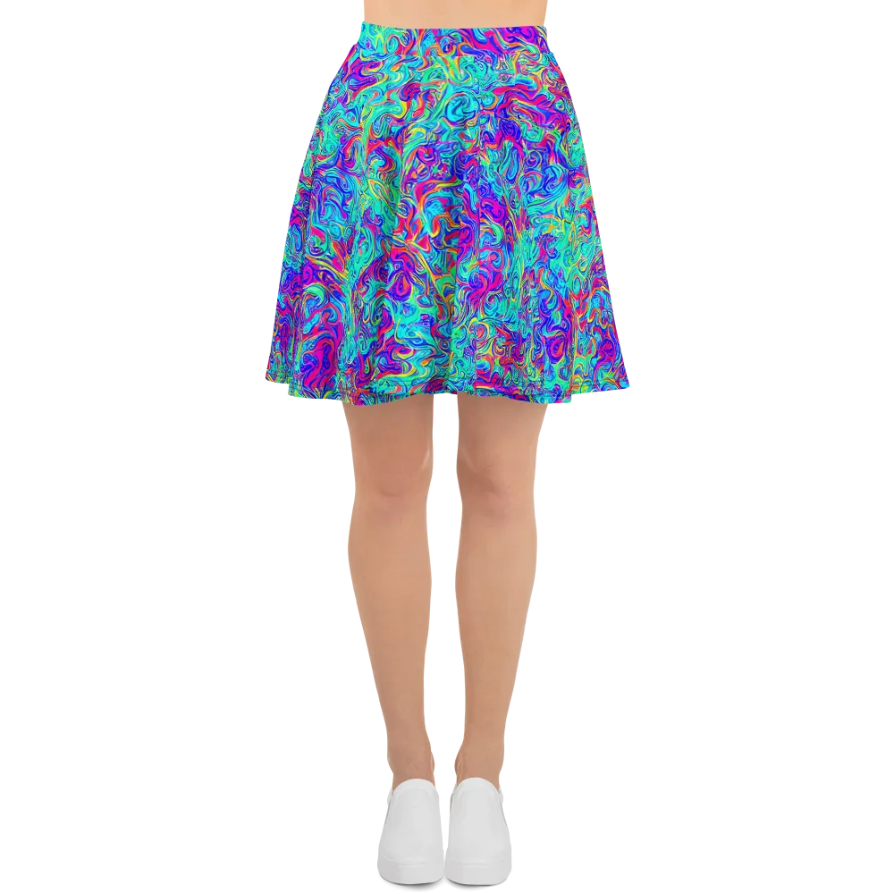 Liquid Pulse on Skater Skirt — Front