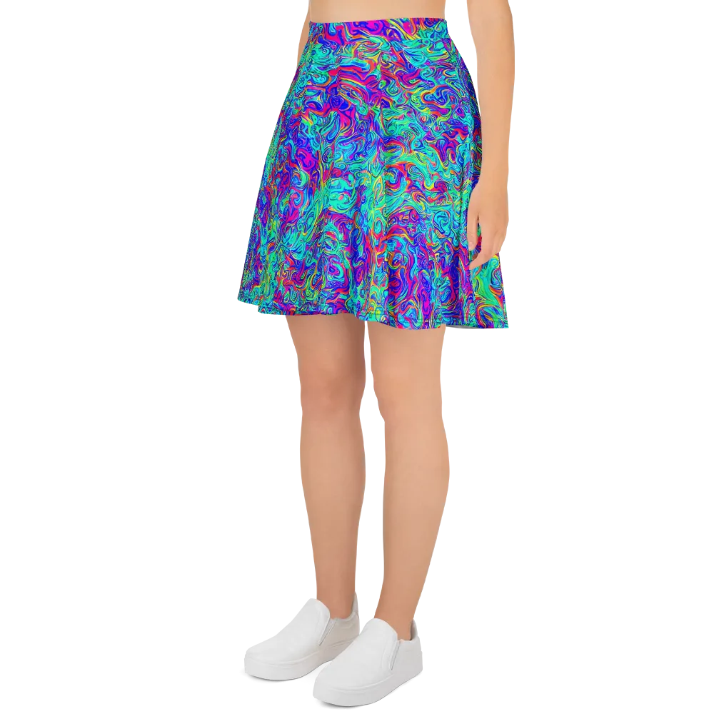 Liquid Pulse on Skater Skirt — Left
