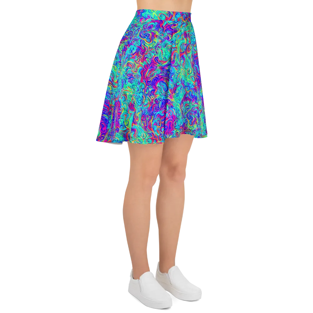 Liquid Pulse on Skater Skirt — Right