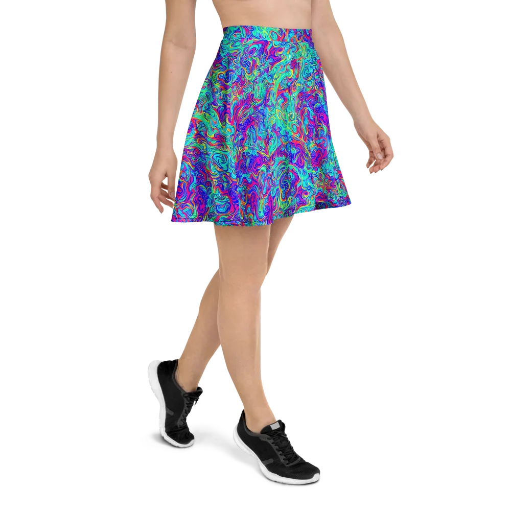 Liquid Pulse on Skater Skirt — Right
