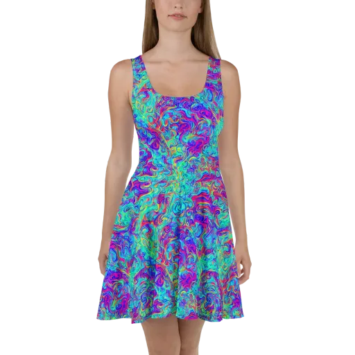Liquid Pulse on a Skater Dress