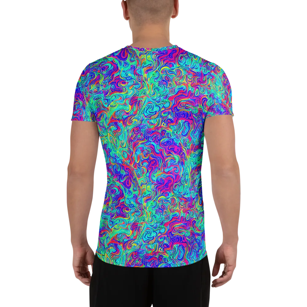 Liquid Pulse on Men's Athletic T-Shirt — Back