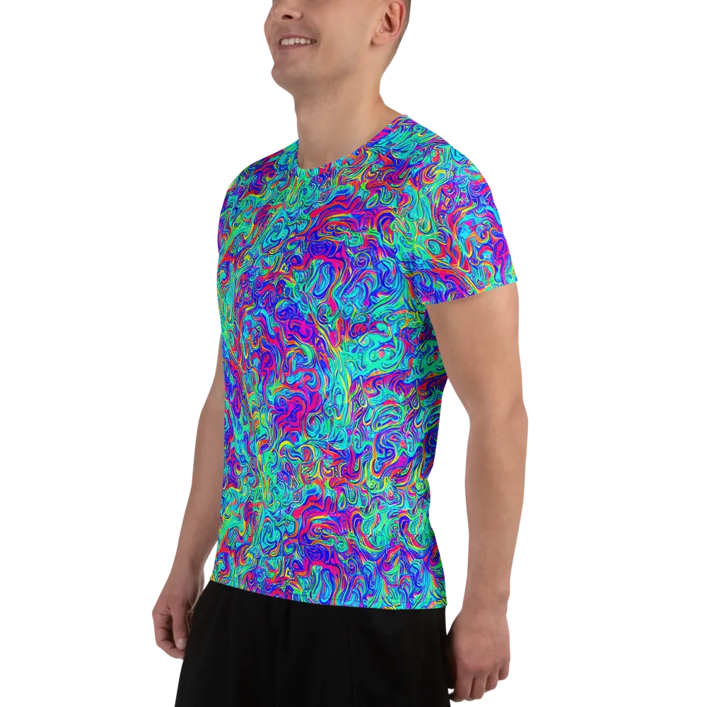 Liquid Pulse on Men's Athletic T-Shirt — Left