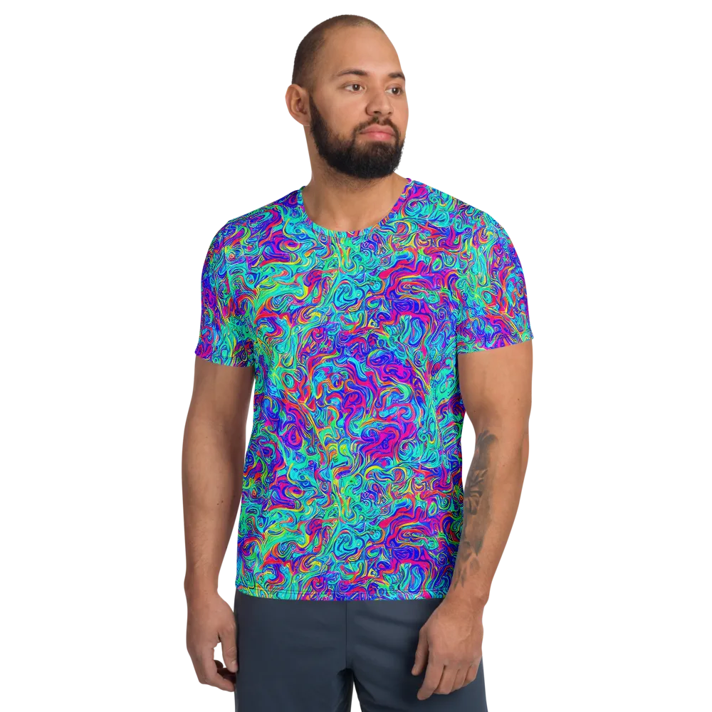 Liquid Pulse on Men's Athletic T-Shirt — Front