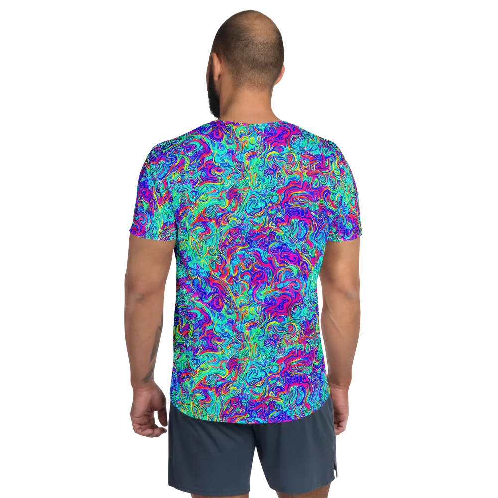 Liquid Pulse on Men's Athletic T-Shirt — Back