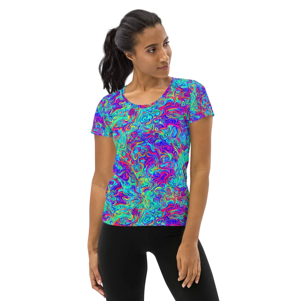 Liquid Pulse on Women's Athletic T-Shirt — Front