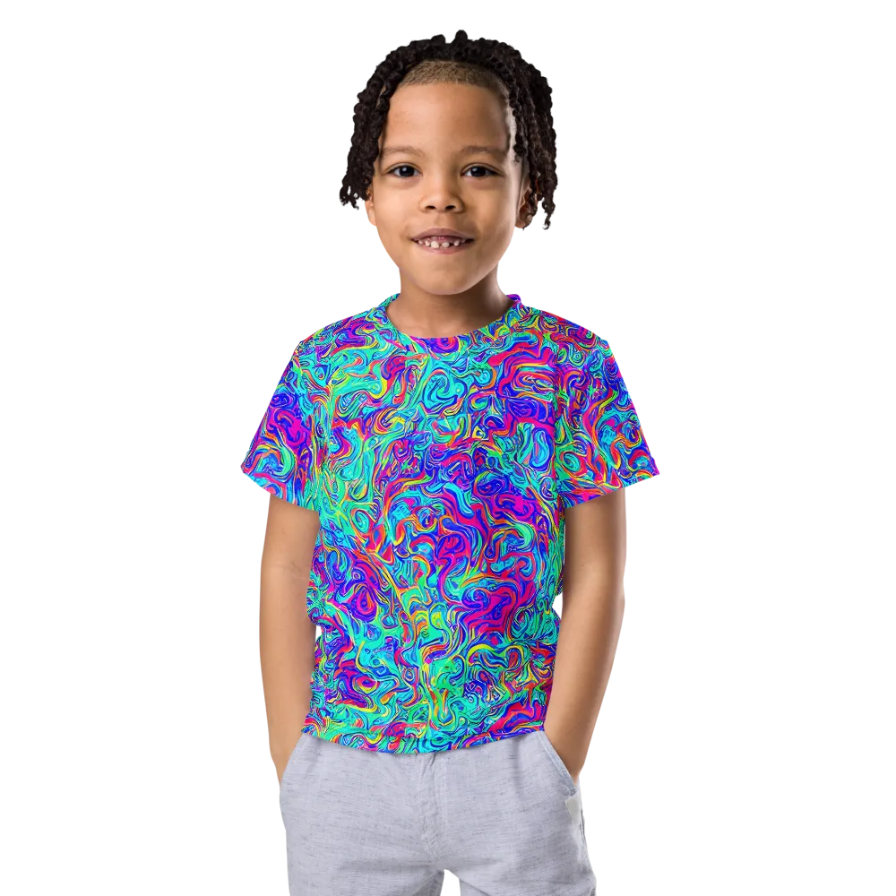 Liquid Pulse on Kids Crew Neck T-Shirt — Front