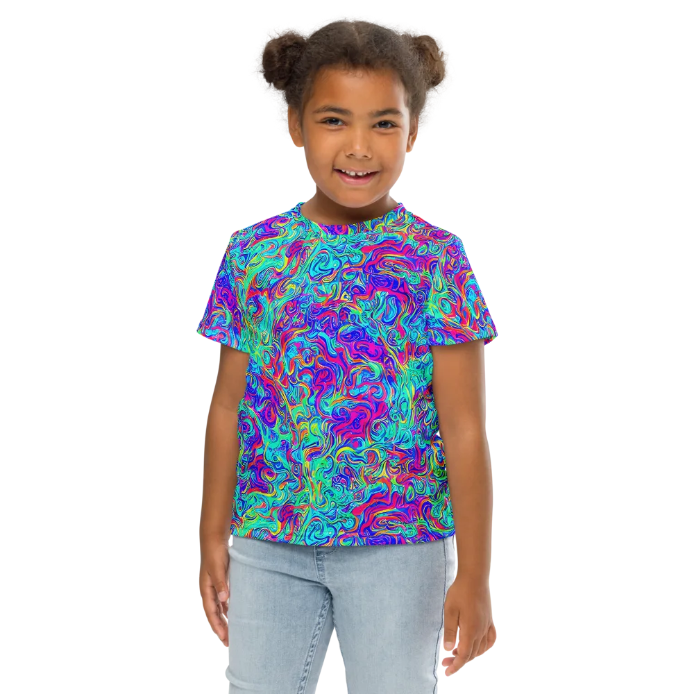 Liquid Pulse on Kids Crew Neck T-Shirt — Front
