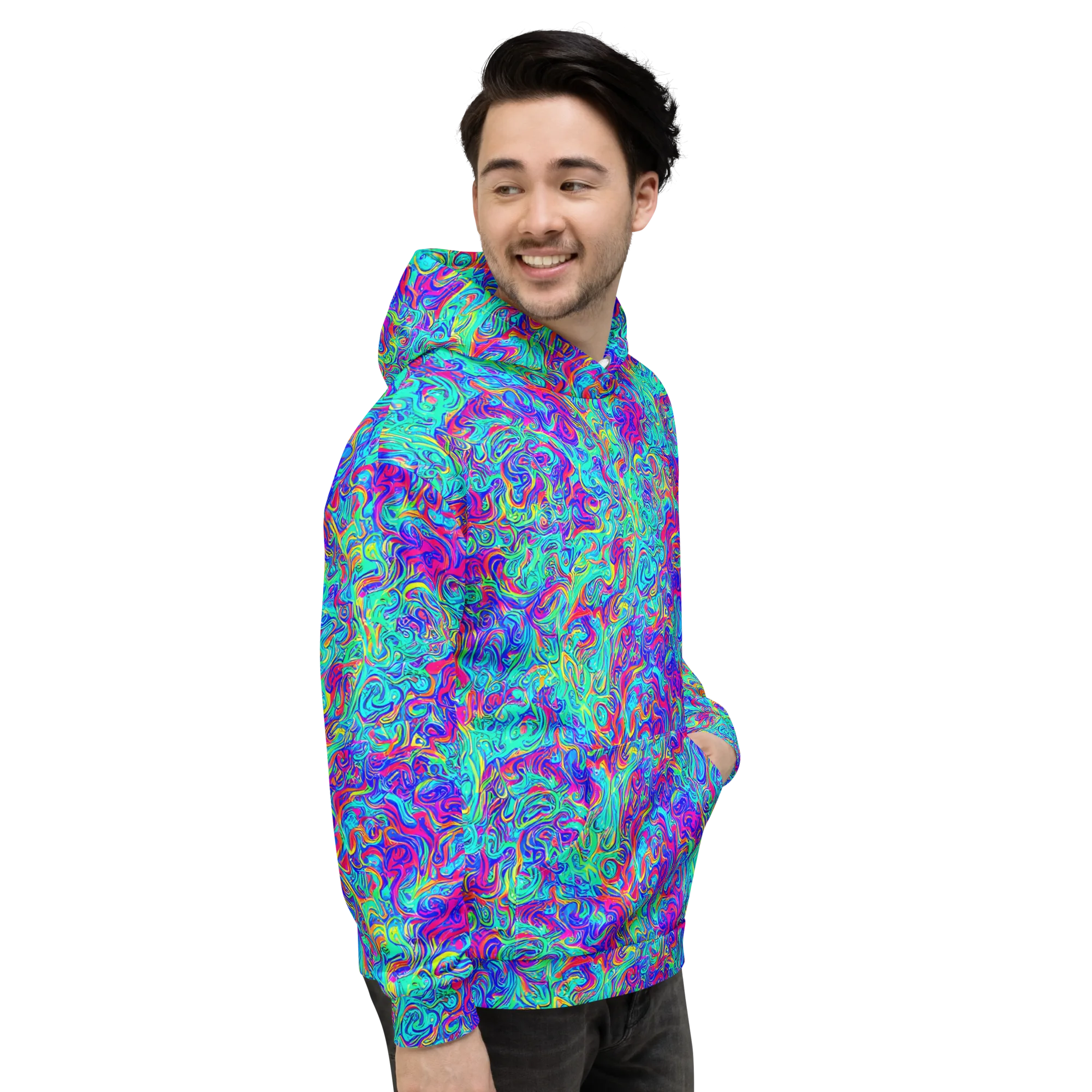 Liquid Pulse on Hoodie — Right