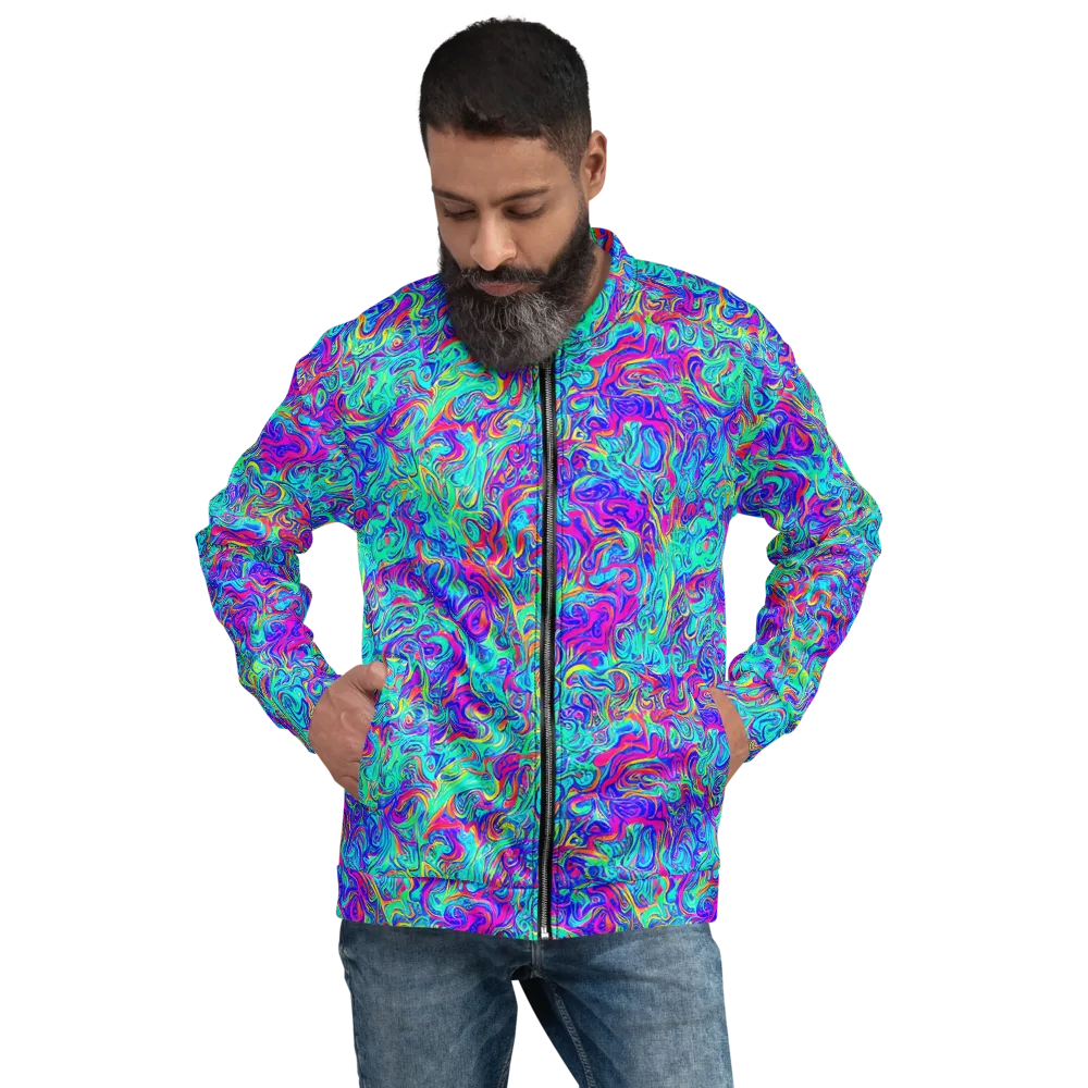 Liquid Pulse on Bomber Jacket — Front