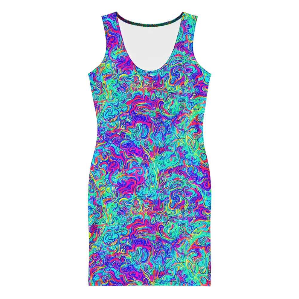 Liquid Pulse on Bodycon Dress — Front