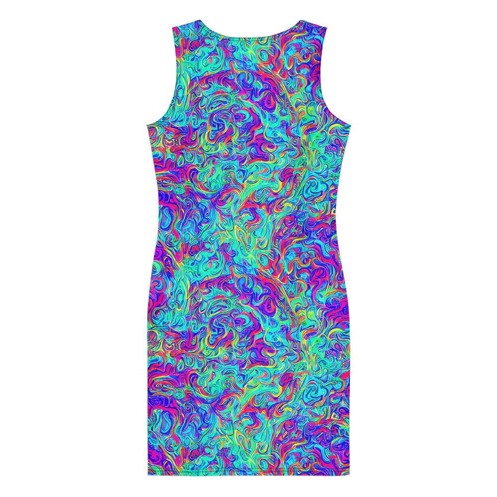 Liquid Pulse on Bodycon Dress — Back