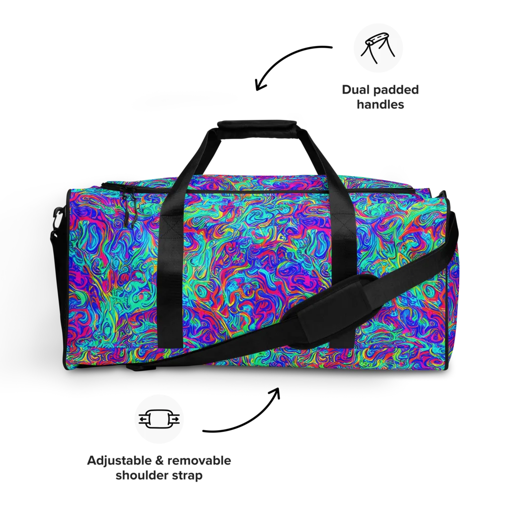 Liquid Pulse on Duffle Bag — Front