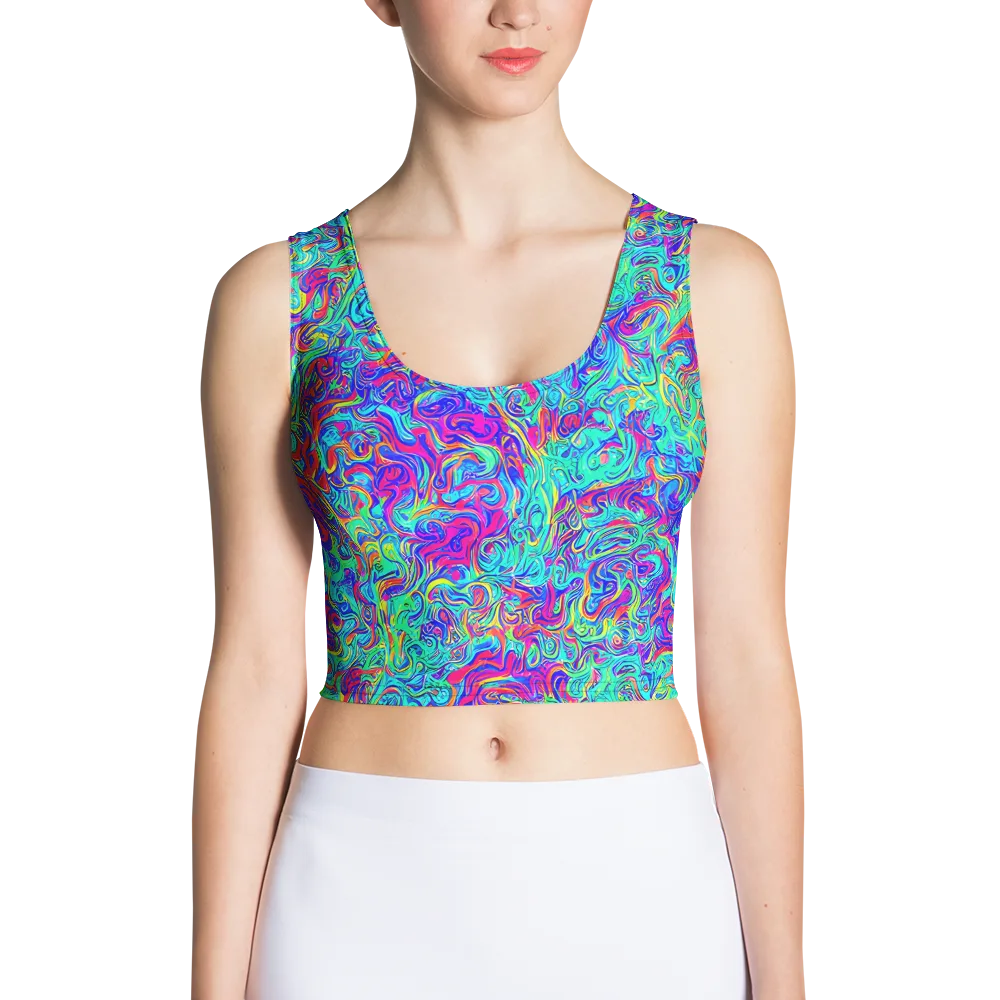Liquid Pulse on Crop Top — Front