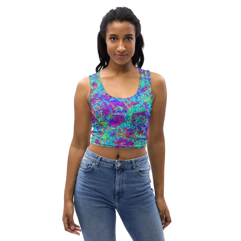 Liquid Pulse on Crop Top — Front