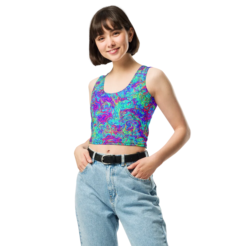 Liquid Pulse on Crop Top — Front