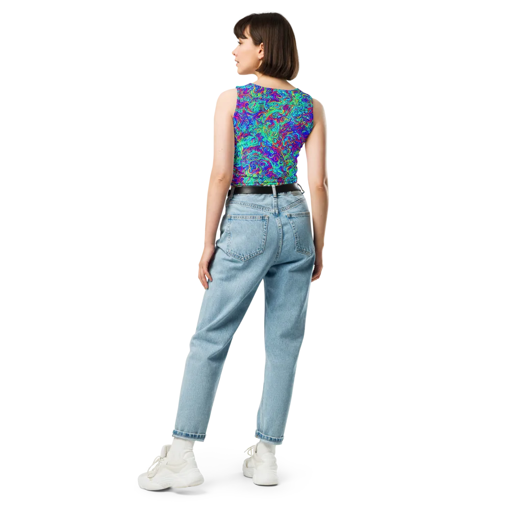 Liquid Pulse on Crop Top — Back