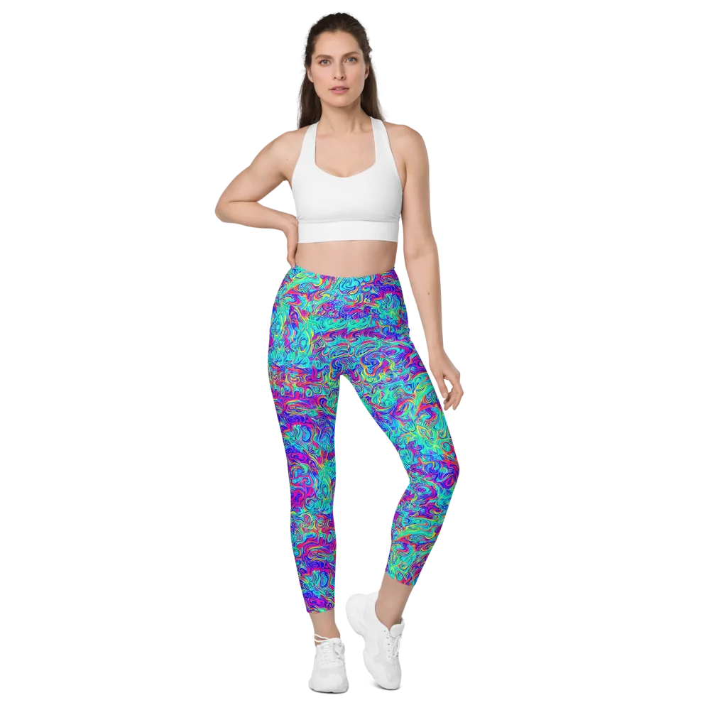 Liquid Pulse on Leggings with Pockets — Front