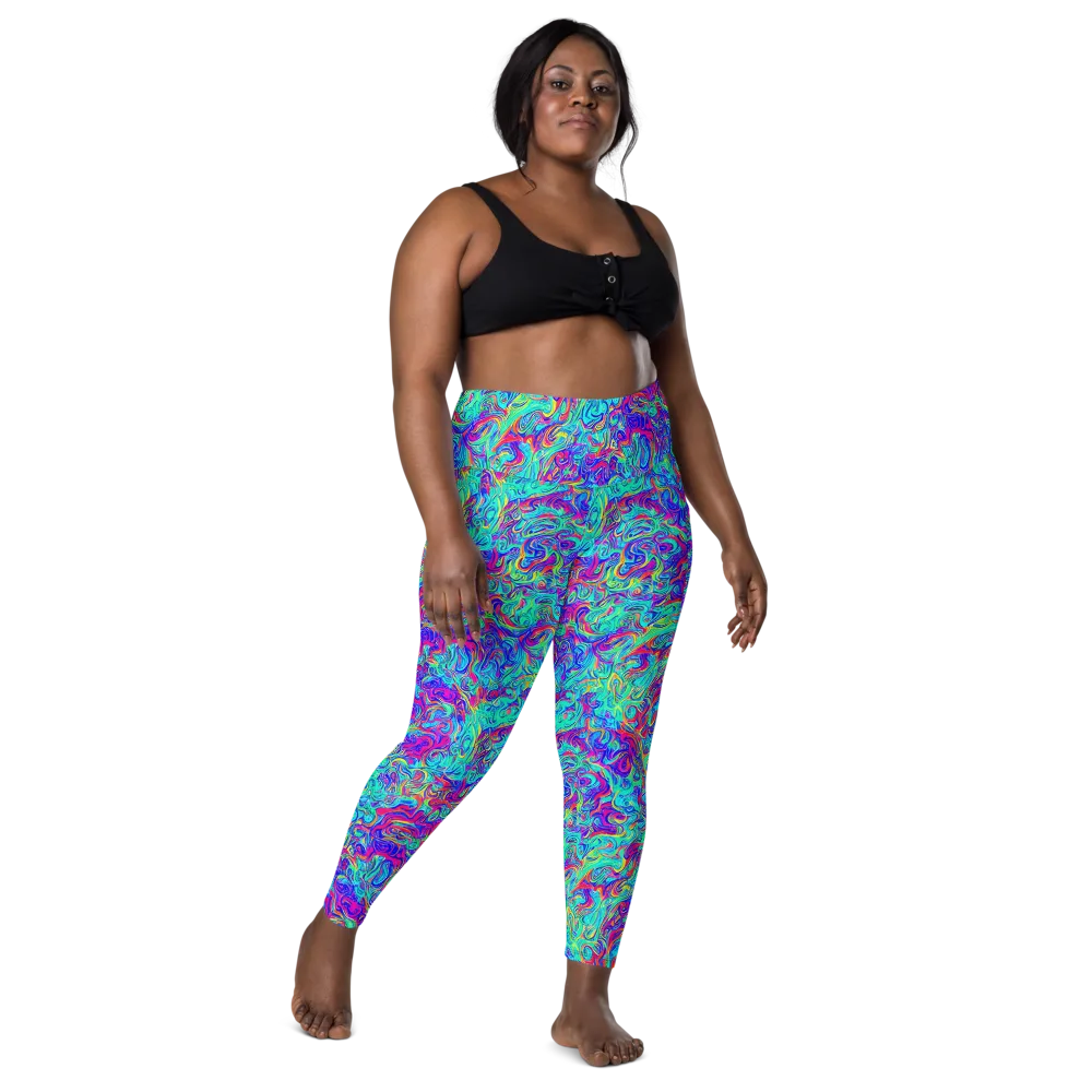 Liquid Pulse on Leggings with Pockets — Front