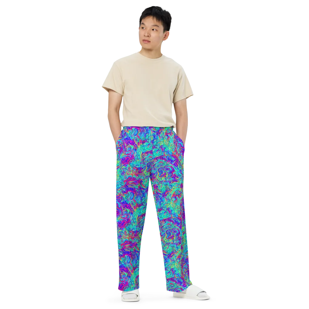 Liquid Pulse on Wide-Leg Pants — Front