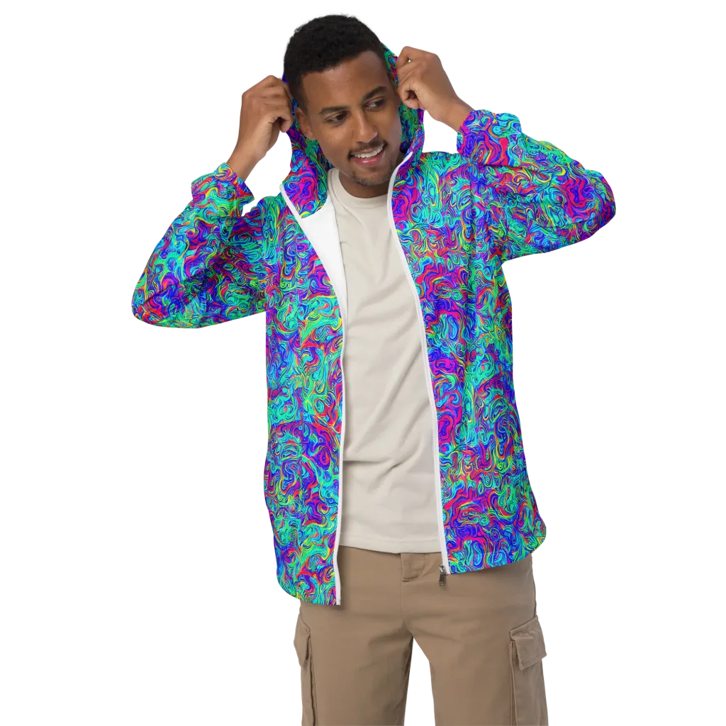 Liquid Pulse on Men's Windbreaker — Front