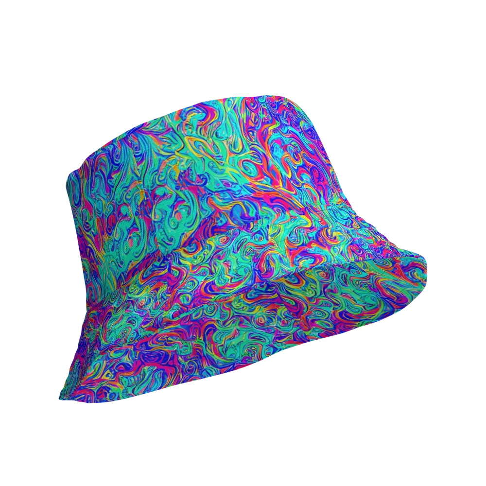 Liquid Pulse on Reversible Bucket Hat — Product details Outside