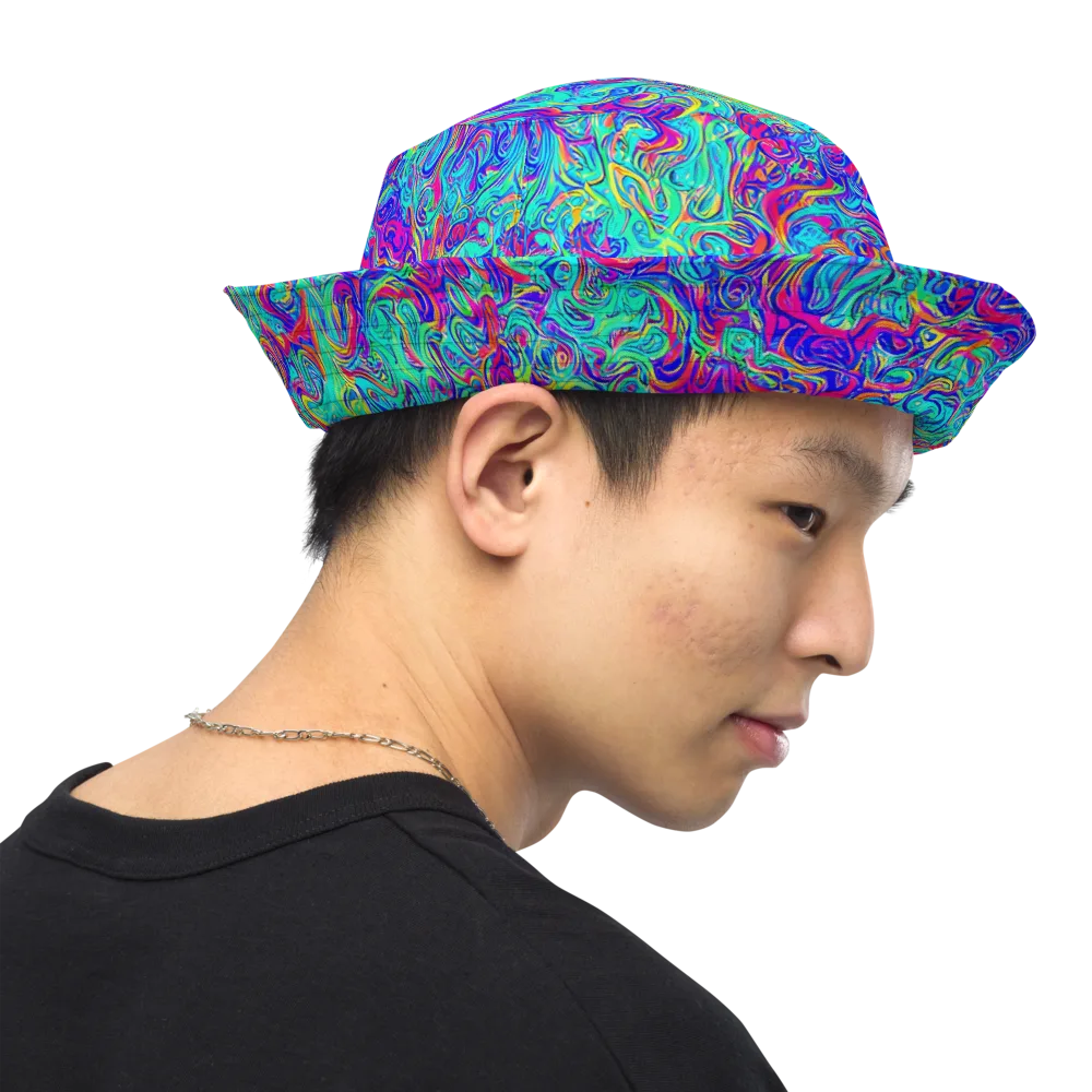 Liquid Pulse on Reversible Bucket Hat — Right Outside