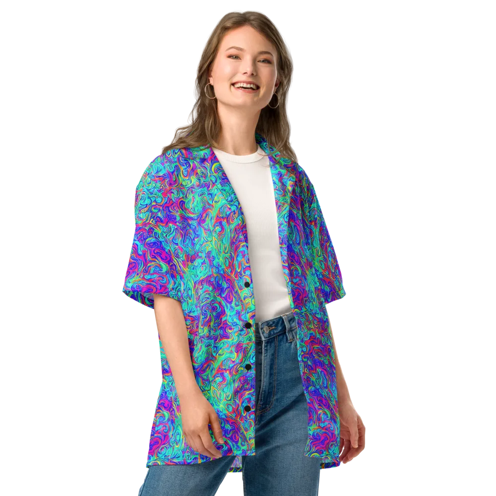 Liquid Pulse on Button Shirt — Front