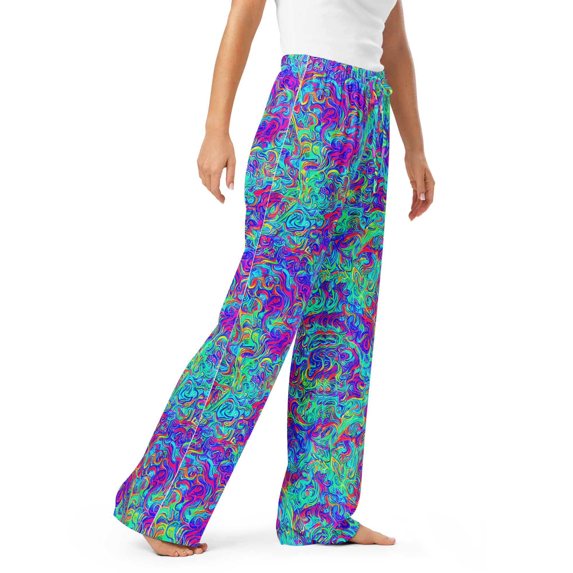 Liquid Pulse on Women's Pajama Pants — Right Front