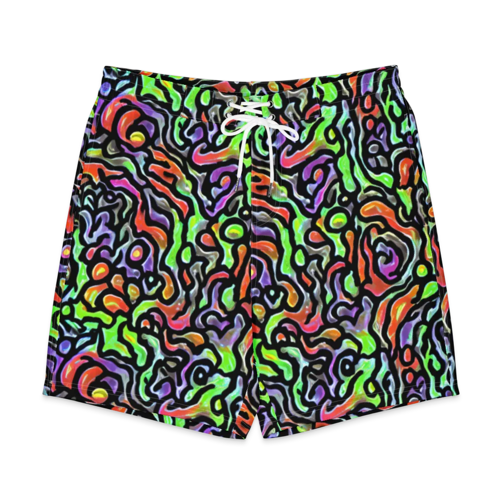 Synthetic Aurora on Men's Board Shorts — Front
