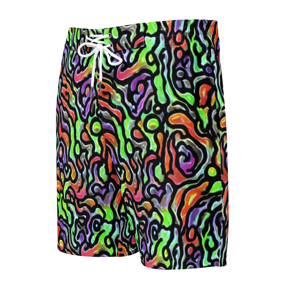 Synthetic Aurora on Men's Board Shorts — Front
