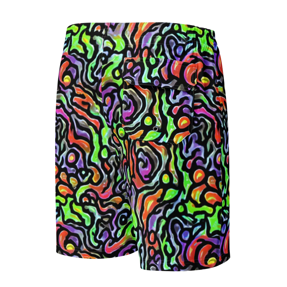 Synthetic Aurora on Men's Board Shorts — Back